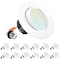 Luxrite 4 Inch Gimbal LED Recessed Can Lights 5 CCT Selectable 2700K-5000K 8W=60W 700LM Dimmable 12-Pack LR23233-12PK - alternate 1